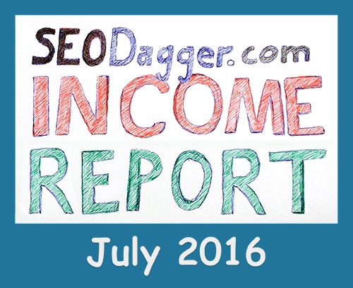 July 2016 Income Report