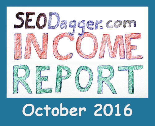 October 2016 Income Report